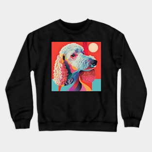 Bedlington Terrier in 80's Crewneck Sweatshirt